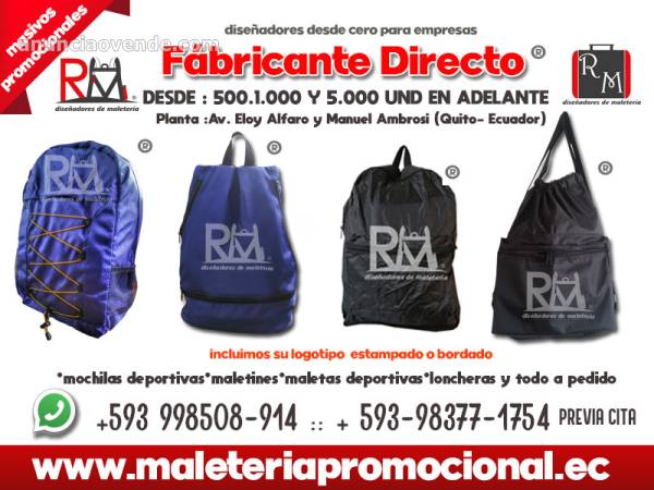 Donde fabrican mochilas en Quito