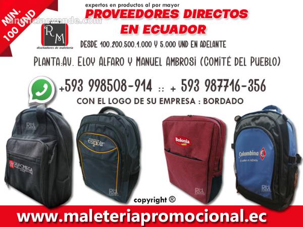 Donde fabrican mochilas en Quito