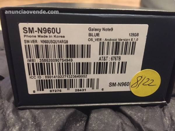  Brand New Samsung Galaxy S9 SM-G960 64