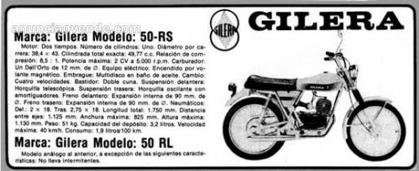 Moto Clásica Gilera 50 RL 5