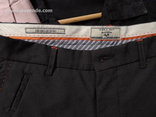 Pantalón marrón Zara chico Denim couture 2