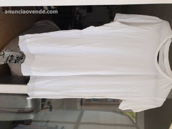 Camiseta blanca manga corta 5€
