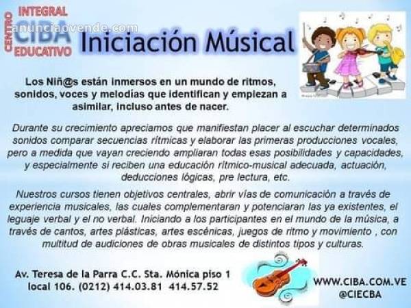 Curso de Iniciación Musical Niñs 1