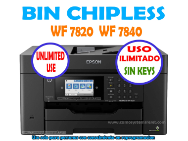 Bin Chip virtual para impressora WF7820 WF7840