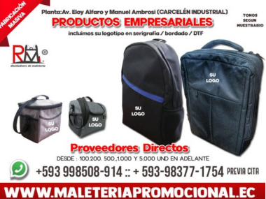 Fabricación de mochilas personalizadas en Quito Ecuador 2024