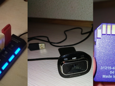HUB  4  USB , WEBCAM  Y  TARJETA  4  GB  20  € 3
