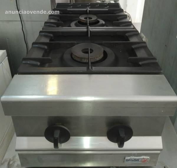 Cocina ind. Gas Sobremesa 2 Fuegos  1