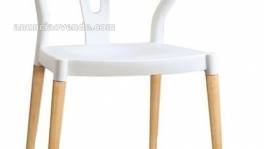 SILLA JADE   MADERA POLIPROPILENO BLANCO