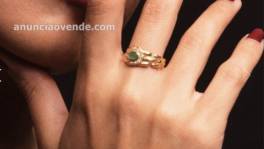 ANILLO ORO MACIZO CON PIEDRA ESMERALDA