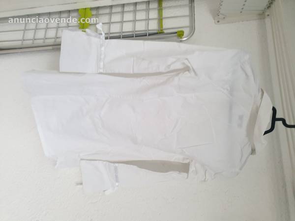 Camisa blanca lazos de seda 10 €