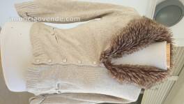 Chaqueta beige de punto 10  