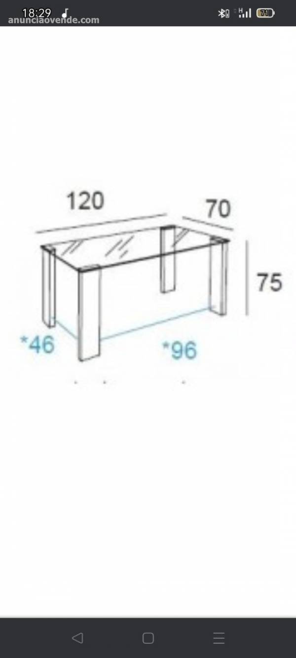 MESAS DE COMEDOR DE CRISTAL NUEVAS 6