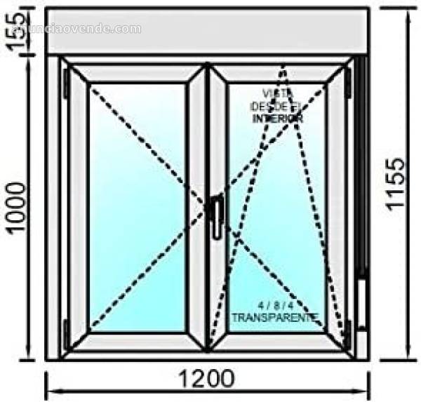 Ventana aluminio con Persiana